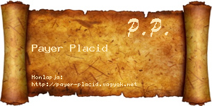 Payer Placid névjegykártya